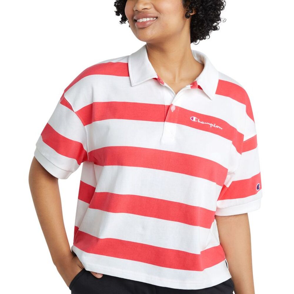 Champion Womens Mid Weight Jersey Polo Top